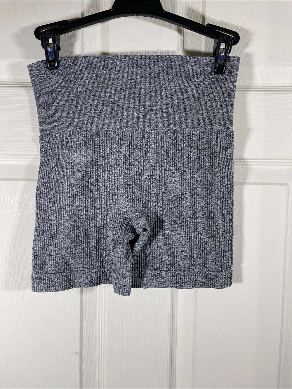 Colsie Gray Ribbed Athletic Shorts - Picture 2 of 5